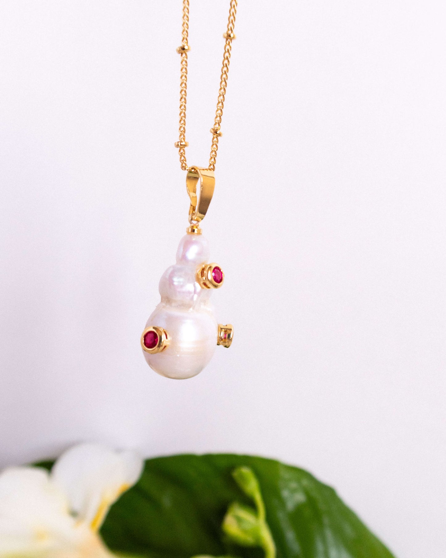 Colier pandant perla baroc love and stars jewels