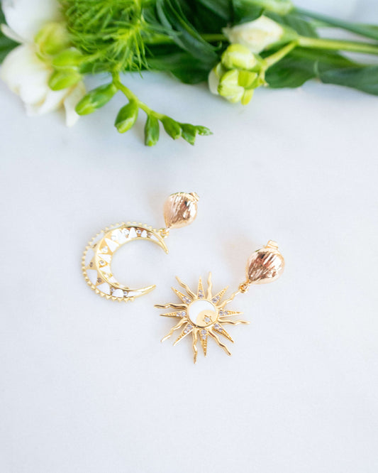 Cercei soare și lună zirconii ALYX