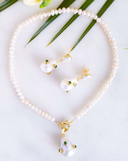 Set bijuterii perle naturale MARTHE