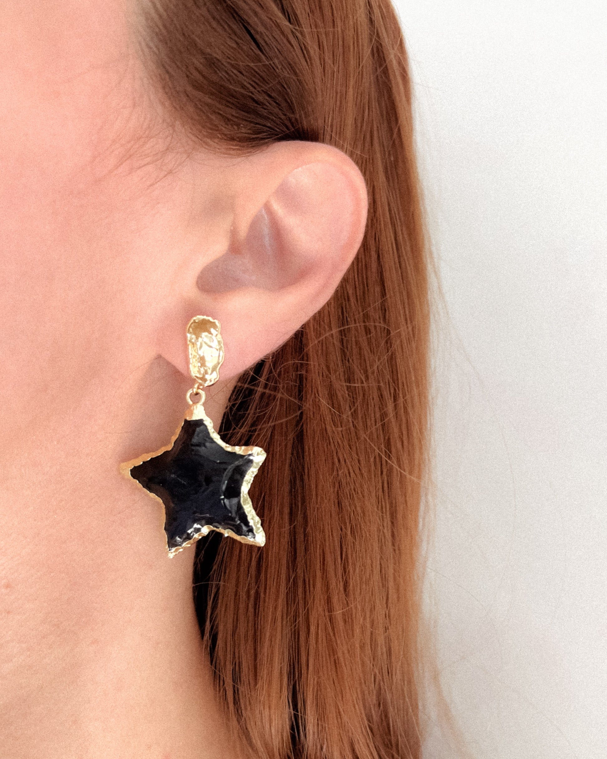 Cercei cu stele din onix love and stars jewels