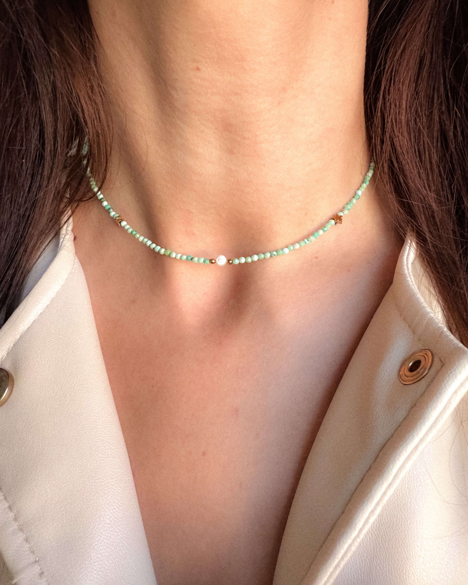 Colier turcoaz natural love and stars jewels