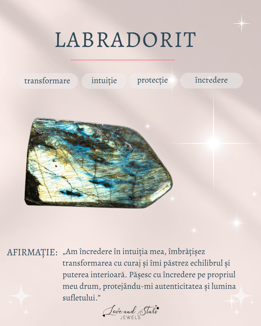 Proprietati spirituale labradorit Love and Stars Jewels