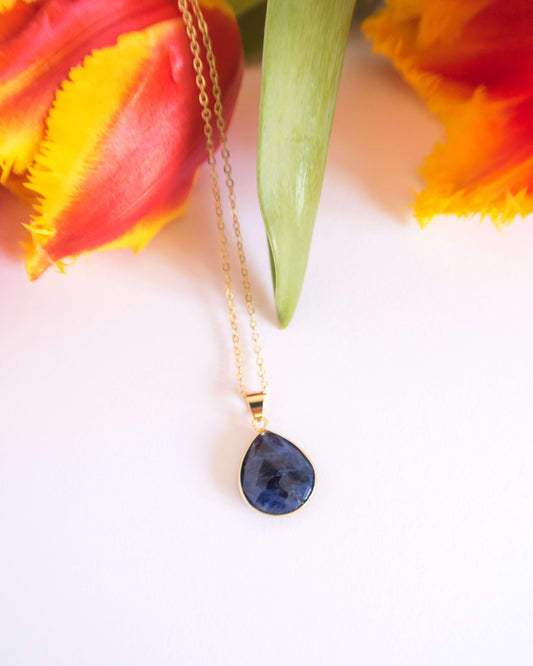 Colier pandant lapis lazuli Love and Stars Jewels