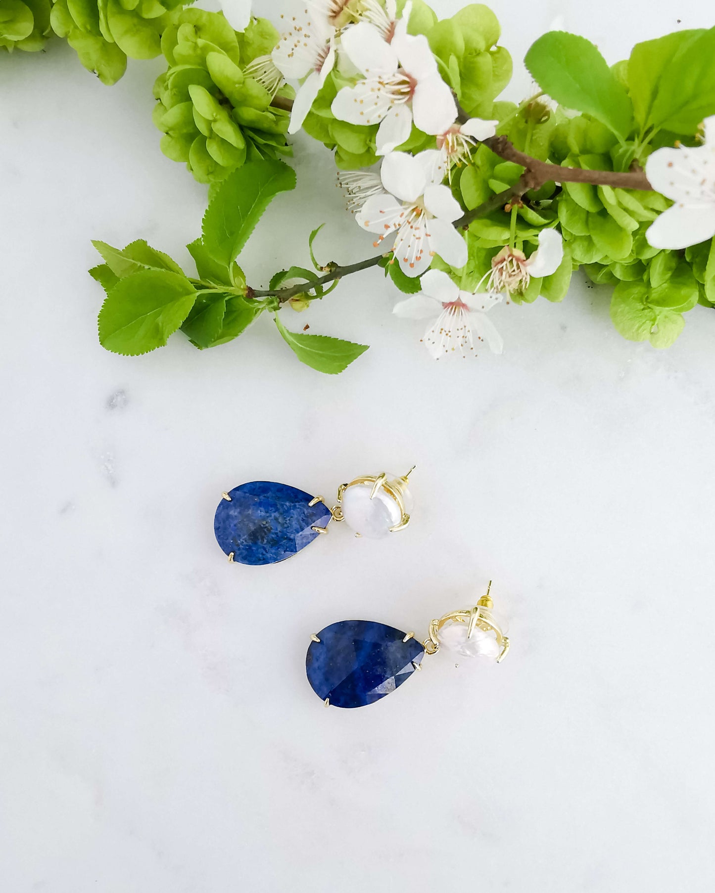 Cercei cu lapis lazuli Love and Stars Jewels